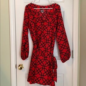 Red and black dress from Mudpie